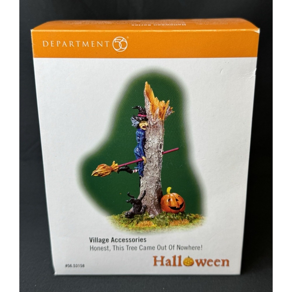 Department 56 Honest This Tree Came Out of Nowhere! Halloween 56.53158 Witch - Picture 2 of 13